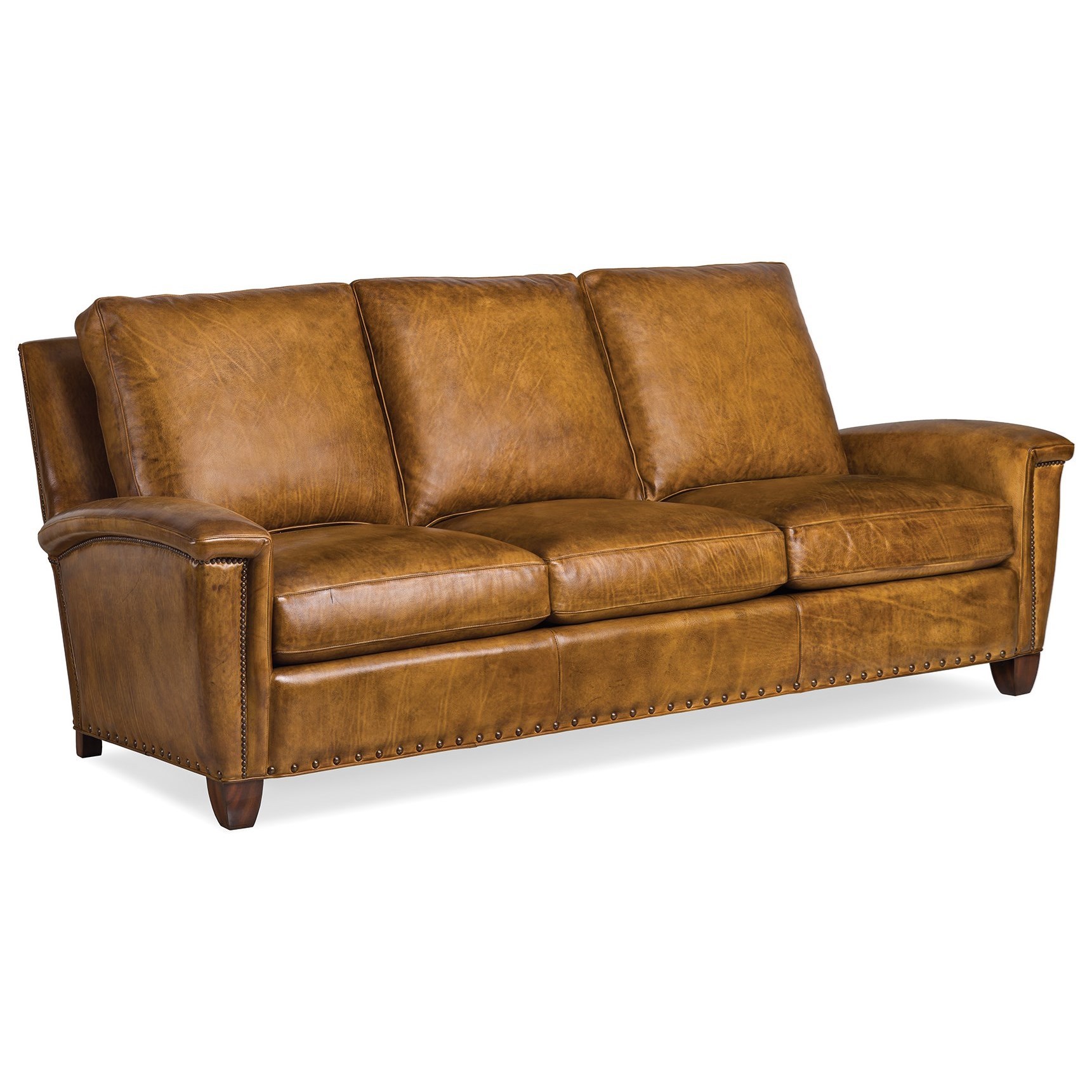 Hancock Moore Monaco 6277 3 Sofa with Saddle Style Track Arms